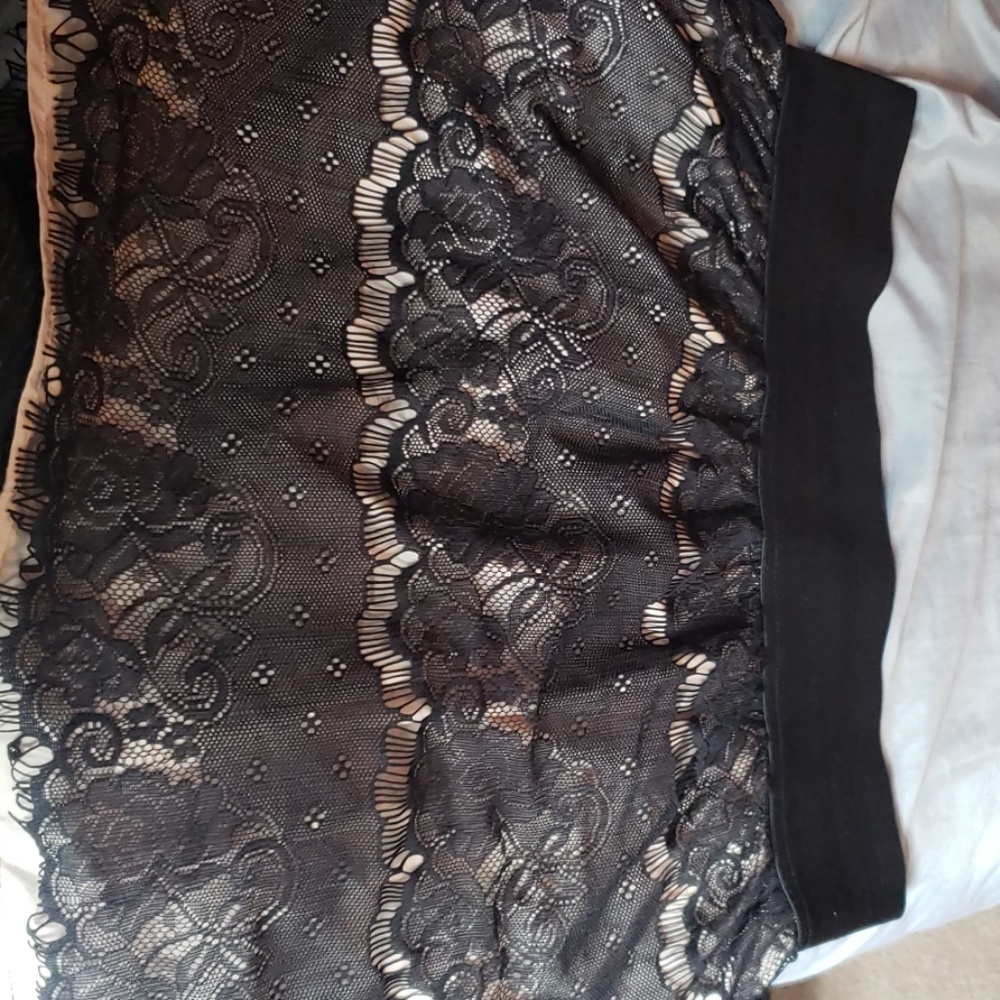 Black and creamish skirt